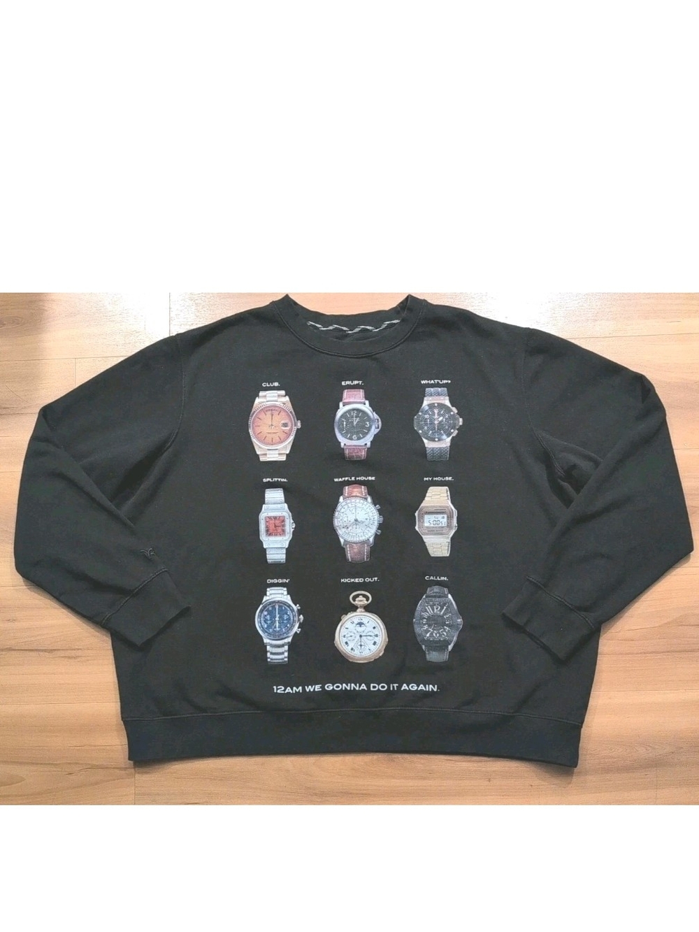 Vintage Rocawear Sweatshirt Adult XXXL Luxury Watches Graphic Print Crew 90s